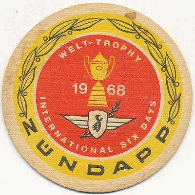 Bierdeckel Motorsport 1968 | Antiquariat "Die Bücher-Berg"