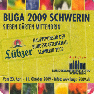 Event-Bierdeckel BUGA 2009 in Schwerin